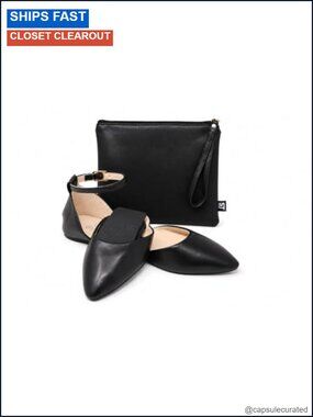Foldable Flats for Women Ankle Strap Dressy Ballet Shoes Wedding Travel